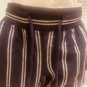 Striped Navy and White Pants